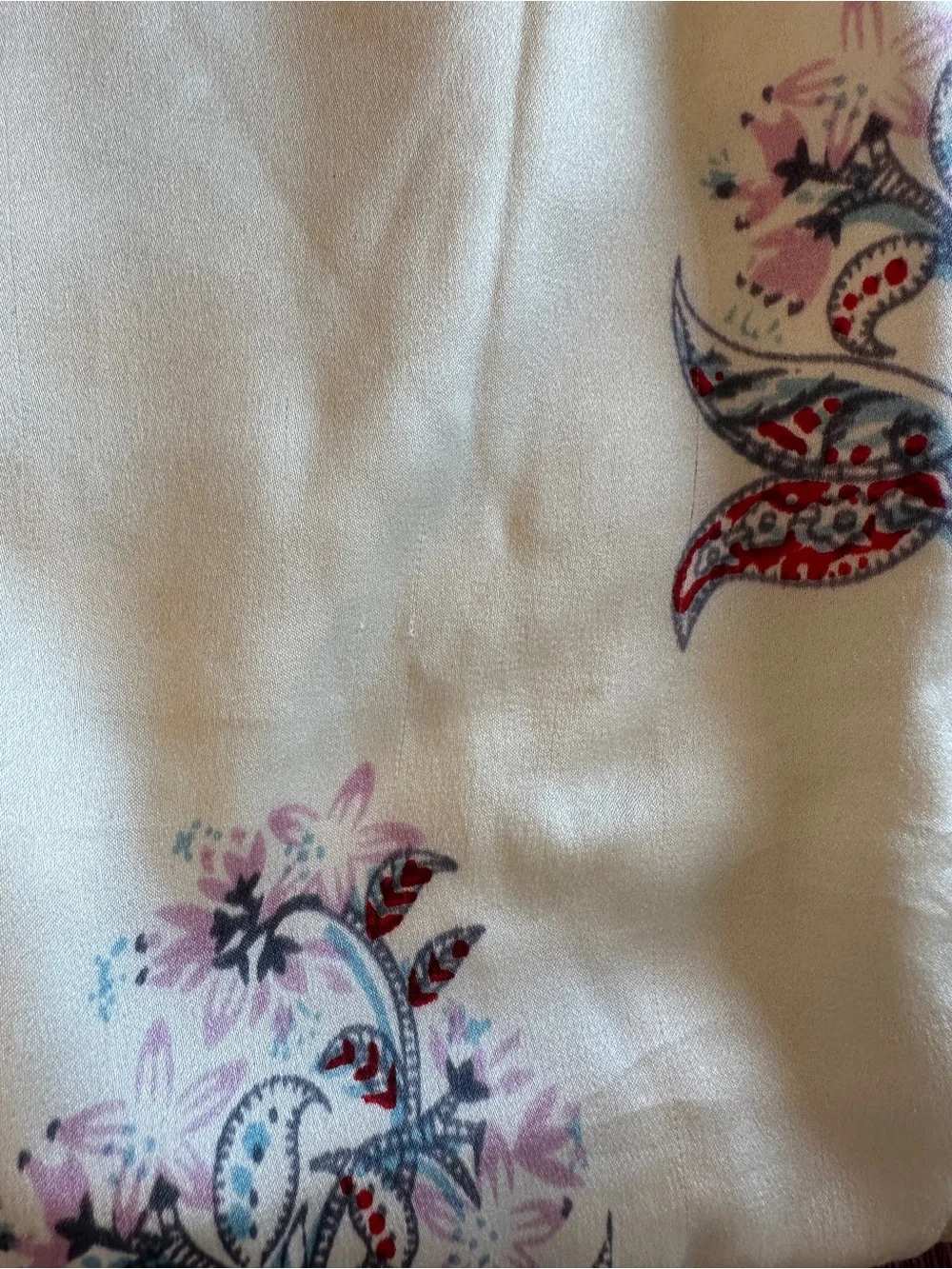 Anthropologie Silk Floral Throw Pillow Cover **READ Description**
